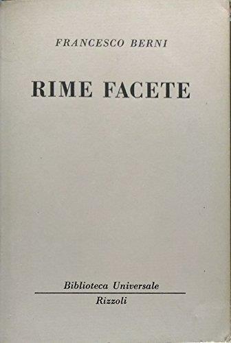 Rime Facete - Francesco Berni - copertina