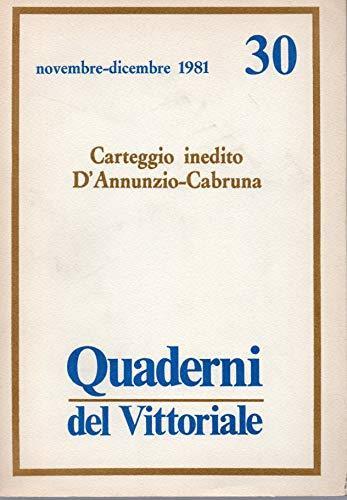 Quaderni del Vittoriale n° 30 -- Nov/dic 1981 - copertina