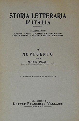 Il Novecento - Alfredo Galletti - copertina