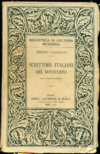 Scrittori italiani del Novecento - Pietro Pancrazi - copertina