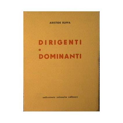 Dirigenti e dominanti - Aristide Buffa - copertina