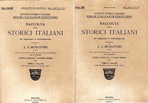 Raccolta degli Storici Italiani dal Cinquececento al Millecinquecento - Lodovico Antonio Muratori - copertina