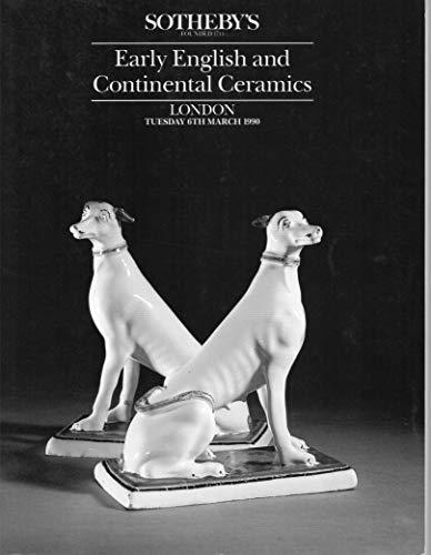Early English and Continentalo Ceramics London 1990 - copertina