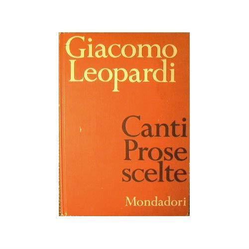 Canti - Prose scelte - Giacomo Leopardi - copertina