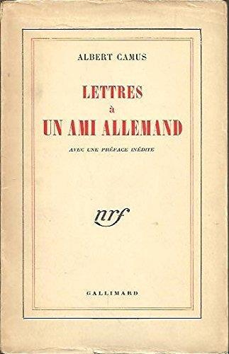 Lettres A Un Ami Allemand - Albert Camus - copertina