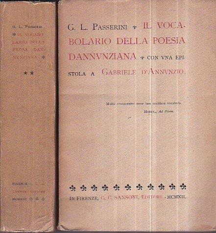 Vocabolario della poesia dannunziana con una epistola a Gabriele d' Annunzio - copertina