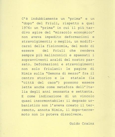 Autobiografia di una ricostruzione il modello Gemona- Magnifica comunità - Giovanni Pietro Nimis - 2
