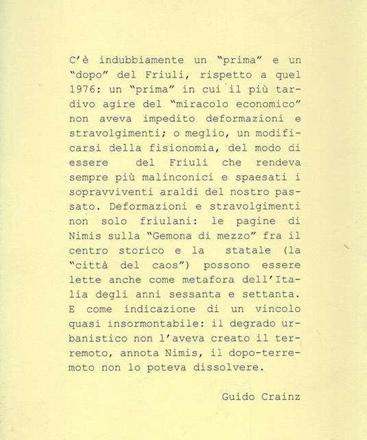 Autobiografia di una ricostruzione il modello Gemona- Magnifica comunità - Giovanni Pietro Nimis - 2