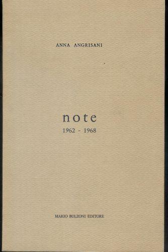 Note 1962-1968 - copertina