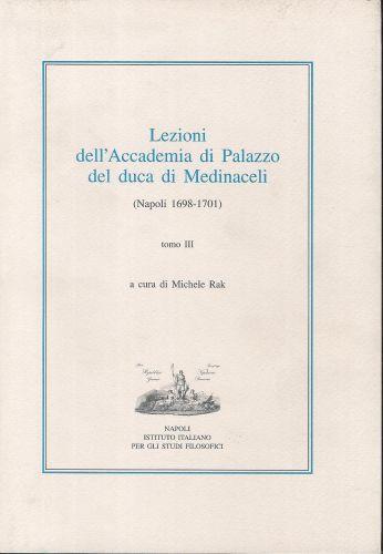 Lezioni dell'Accademia di Palazzo del duca di Medinaceli tomo III - copertina