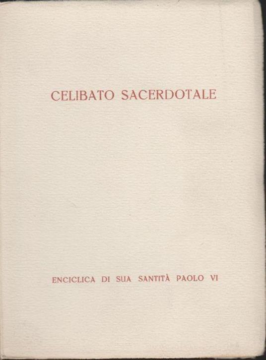 Celibato Sacerdotale - Paolo VI - copertina