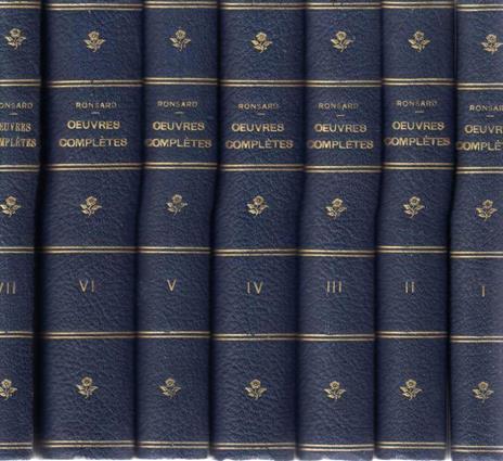 Oeuvres Completes De Ronsard. Texte De 1578 Publie Avec Complements, Tables Et Glossaire. Precede D'Une Etude Sur Ronsard. 7 Volumi - copertina
