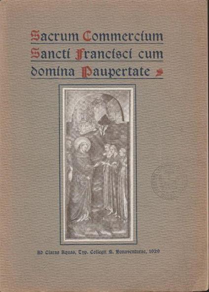 Sacrum Commercium Santi Francisci Cum Domina Paupertate - copertina