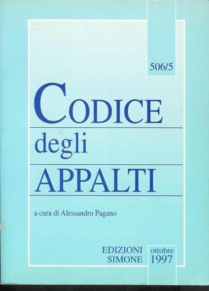 Codice degli appalti - copertina