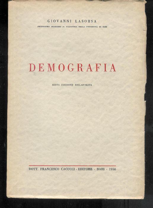 Demografia ( Sesta Edizione ) - Giovanni Lasorsa - copertina