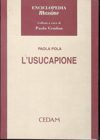 L' usucapione - Paola Pola - copertina