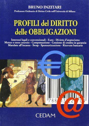 Profili del diritto delle obbligazioni. Interessi legali e convenzionali. Euro. Divieto d\'anatocismo. Mutuo e tasso usuraio. Compensazione.. - Bruno Inzitari - copertina