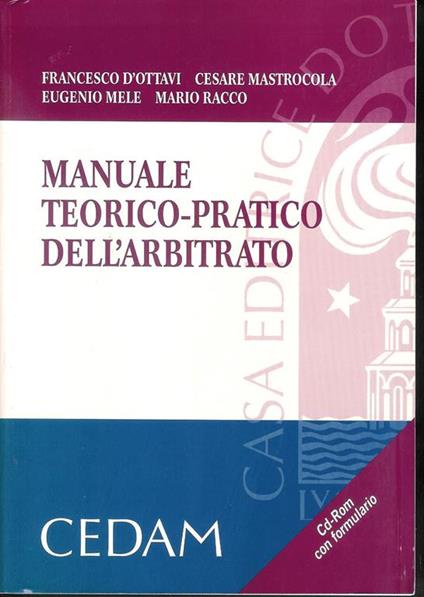 Manuale teorico partico dell'arbitrato - copertina