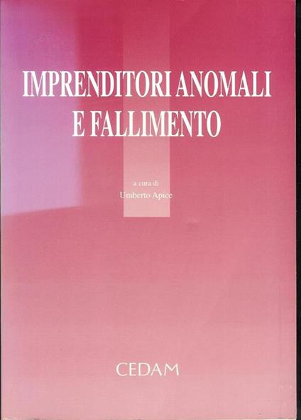 Imprenditori anomali e fallimento - copertina