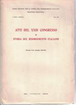 Atti del XXIII congresso di storia del risorgimento italiano.Bologna 11-14 settembre 1935