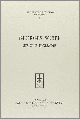 Georges Sorel, studi e ricerche - copertina