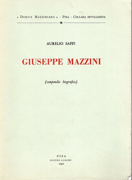 Giuseppe Mazzini - Aurelio Saffi - copertina