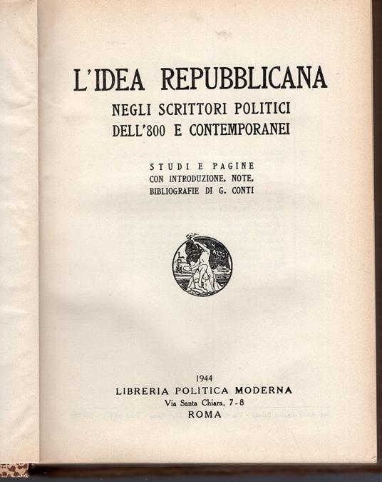 L' idea repubblicana - copertina