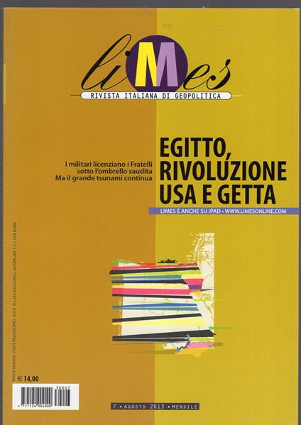 Limes. Rivista italiana di geopolitica. n. 8/2013 : Egitto, rivoluzione usa e getta - copertina