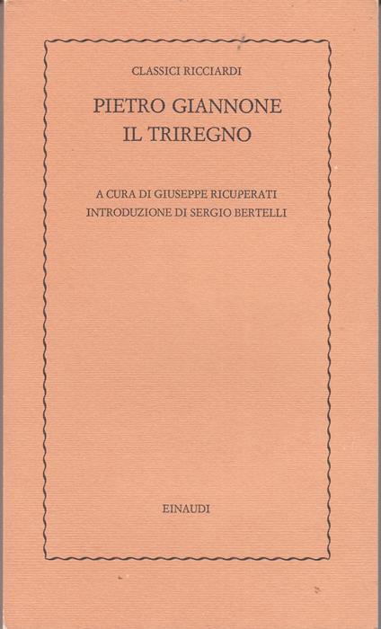 Il Triregno - Pietro Giannone - copertina