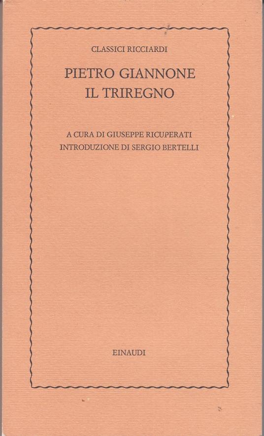 Il Triregno - Pietro Giannone - copertina