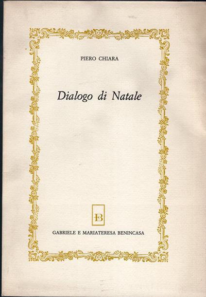 Dialogo di Natale - Piero Chiara - copertina