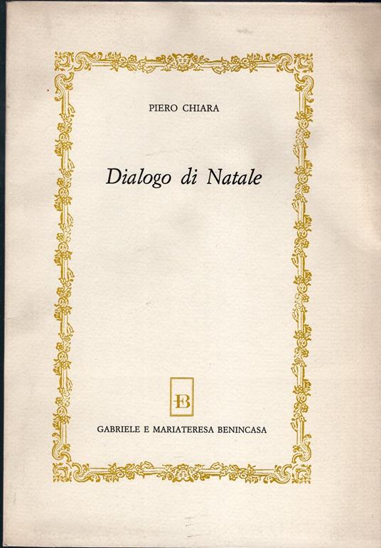 Dialogo di Natale - Piero Chiara - copertina