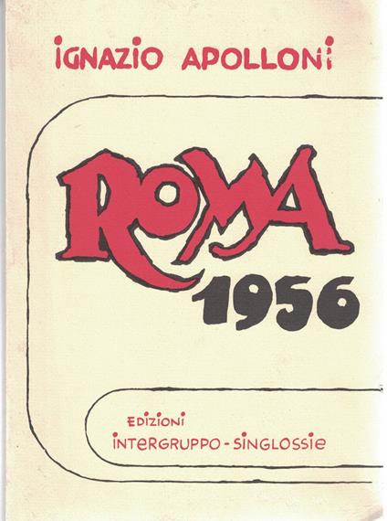 Roma 1956 - Ignazio Apolloni - copertina
