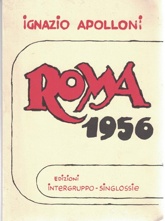 Roma 1956 - Ignazio Apolloni - copertina