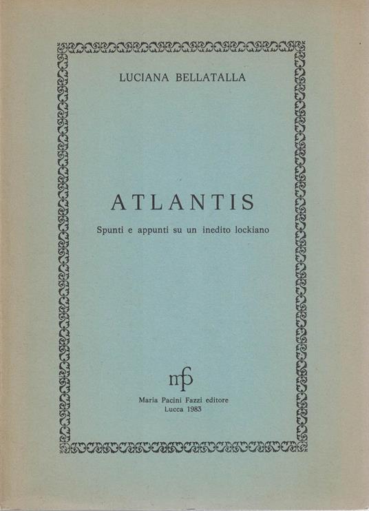 ATLANTIS. Spunti e appunti su un inedito lockiano - copertina