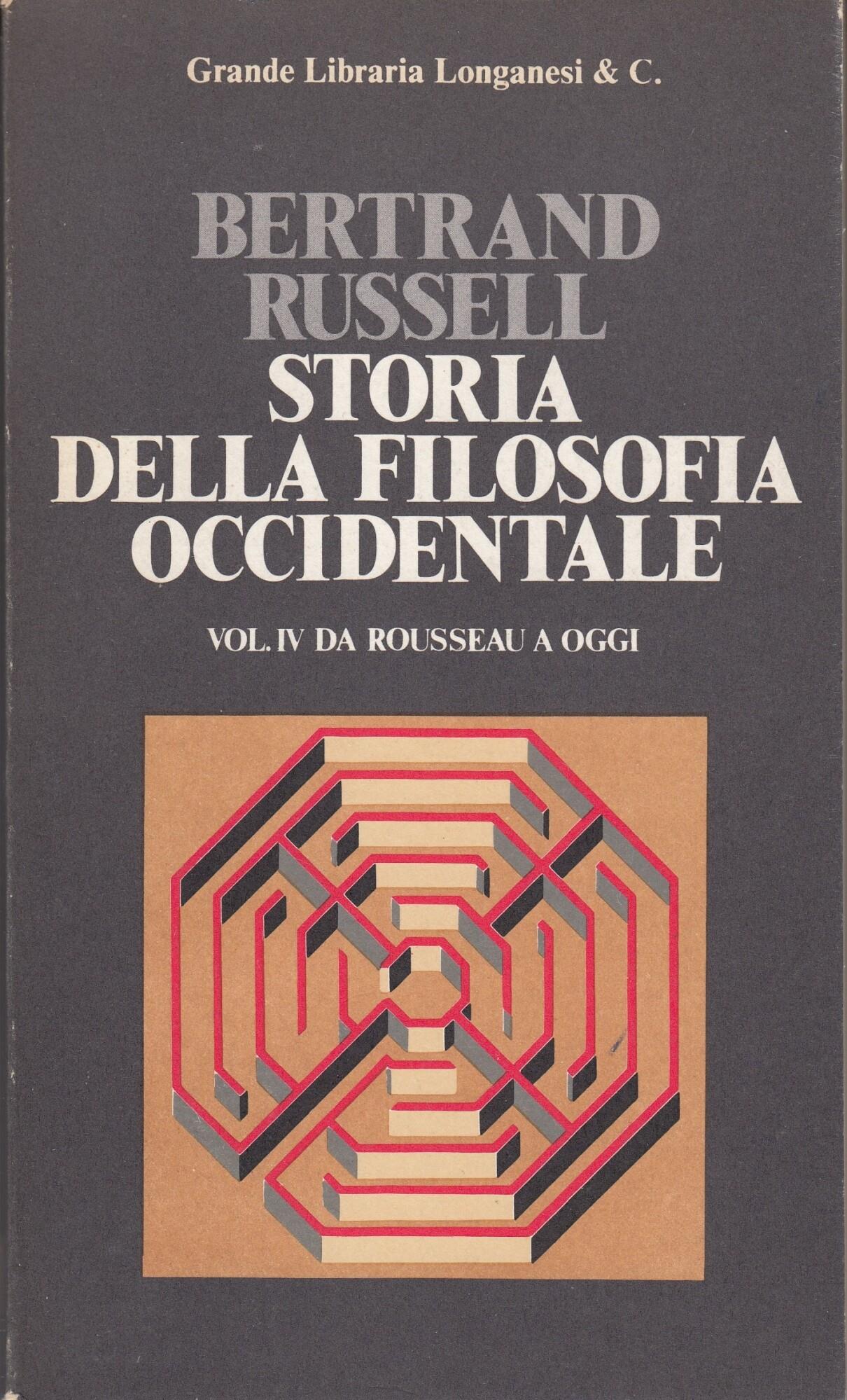 STORIA DELLA FILOSOFIA OCCIDENTALE Vol I la filosofia Greca-II da Aristotele a San Tommaso-III dal rinascimento a Hume-IV da Rousseau a oggi