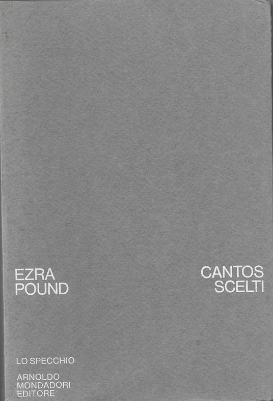 Cantos scelti - Ezra Pound - copertina