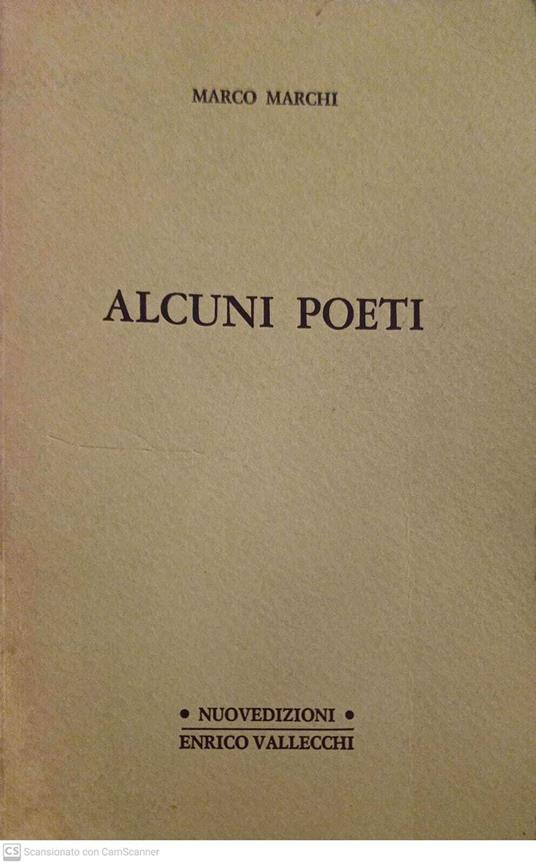 Alcuni poeti - Marco Marchi - copertina