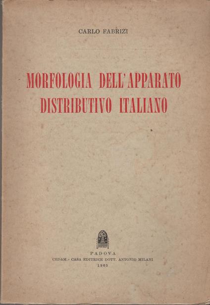 Morfologia dell'Apparato Distributivo Italiano - Carlo Fabrizi - copertina