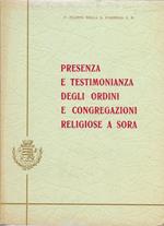 Presenza E Testimonianza Degli Ordini E Congregazioni Religiose A Sora