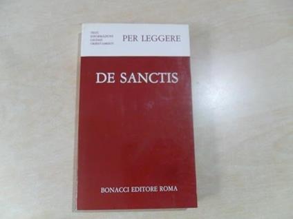 Per leggere de Sanctis - copertina