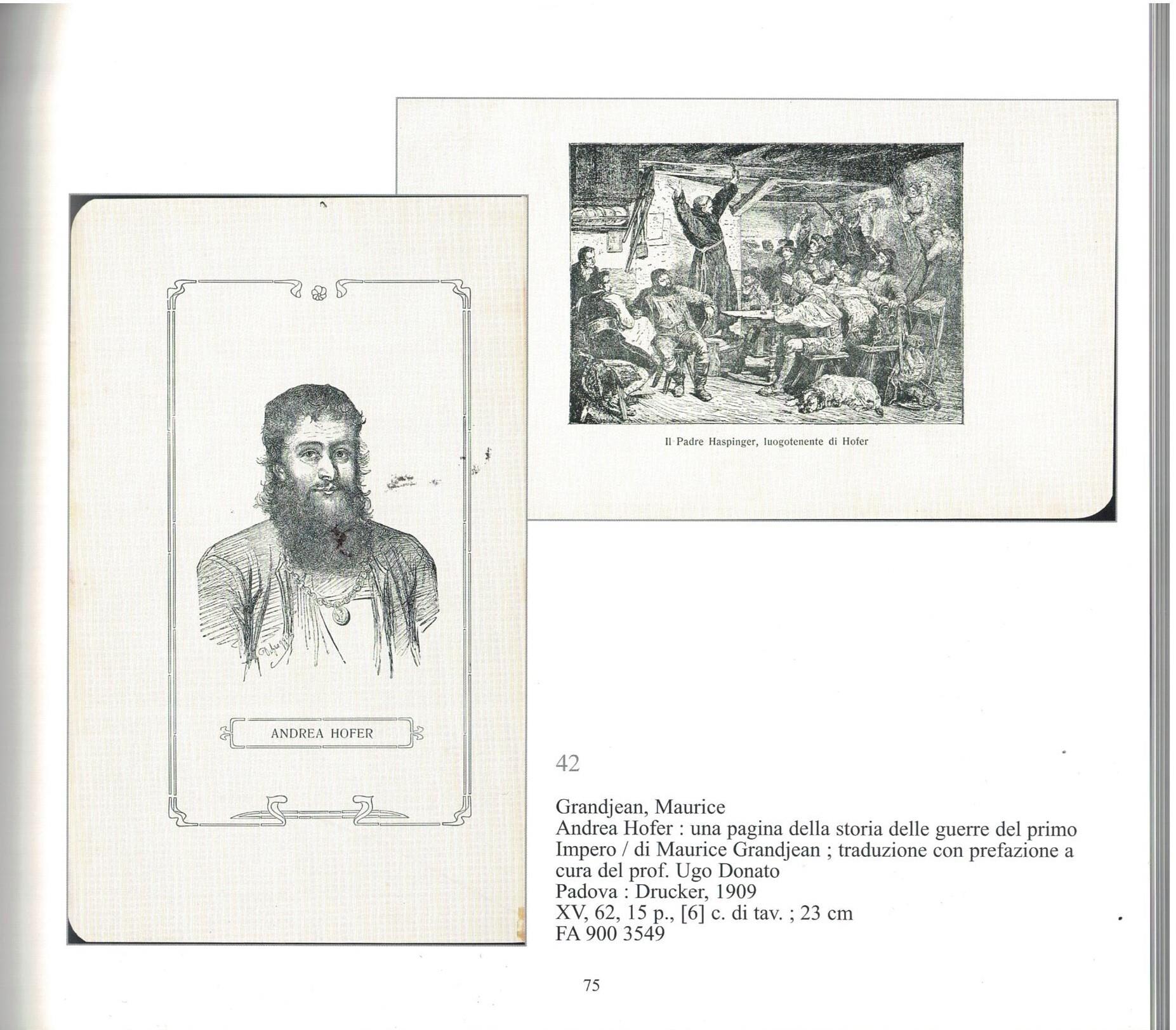 1809: il Tirolo in armi contro l'ordine napoleonico: materiali a stampa dal fondo antico della Biblioteca civica Bruno Emmert di Arco