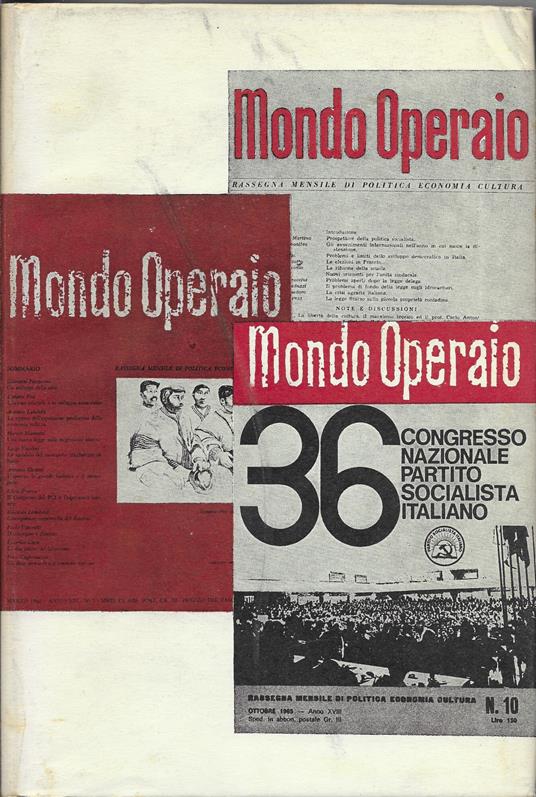 Mondo operaio - Gaetano Arfè - copertina