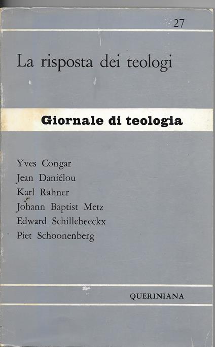 La Risposta Dei Teologi - copertina