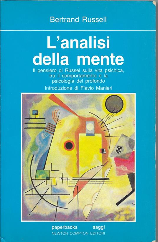 L ' Analisi Della Mente - Bertrand Russell - copertina