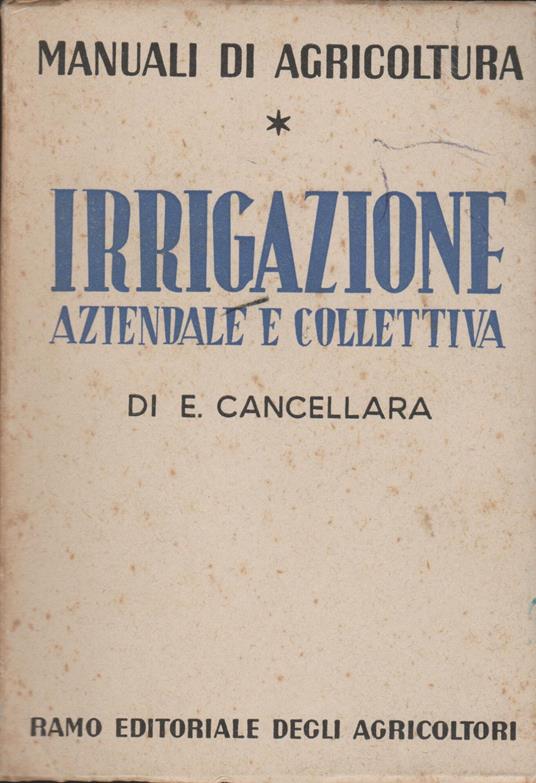 Irrigazione Aziendale E Collettiva - copertina