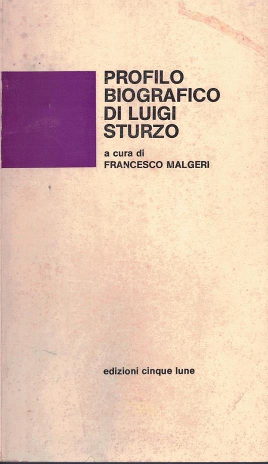 profilo biografico di luigi sturzo - copertina