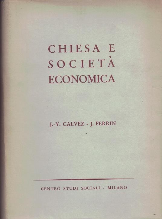 Chiesa E Società Economica - copertina