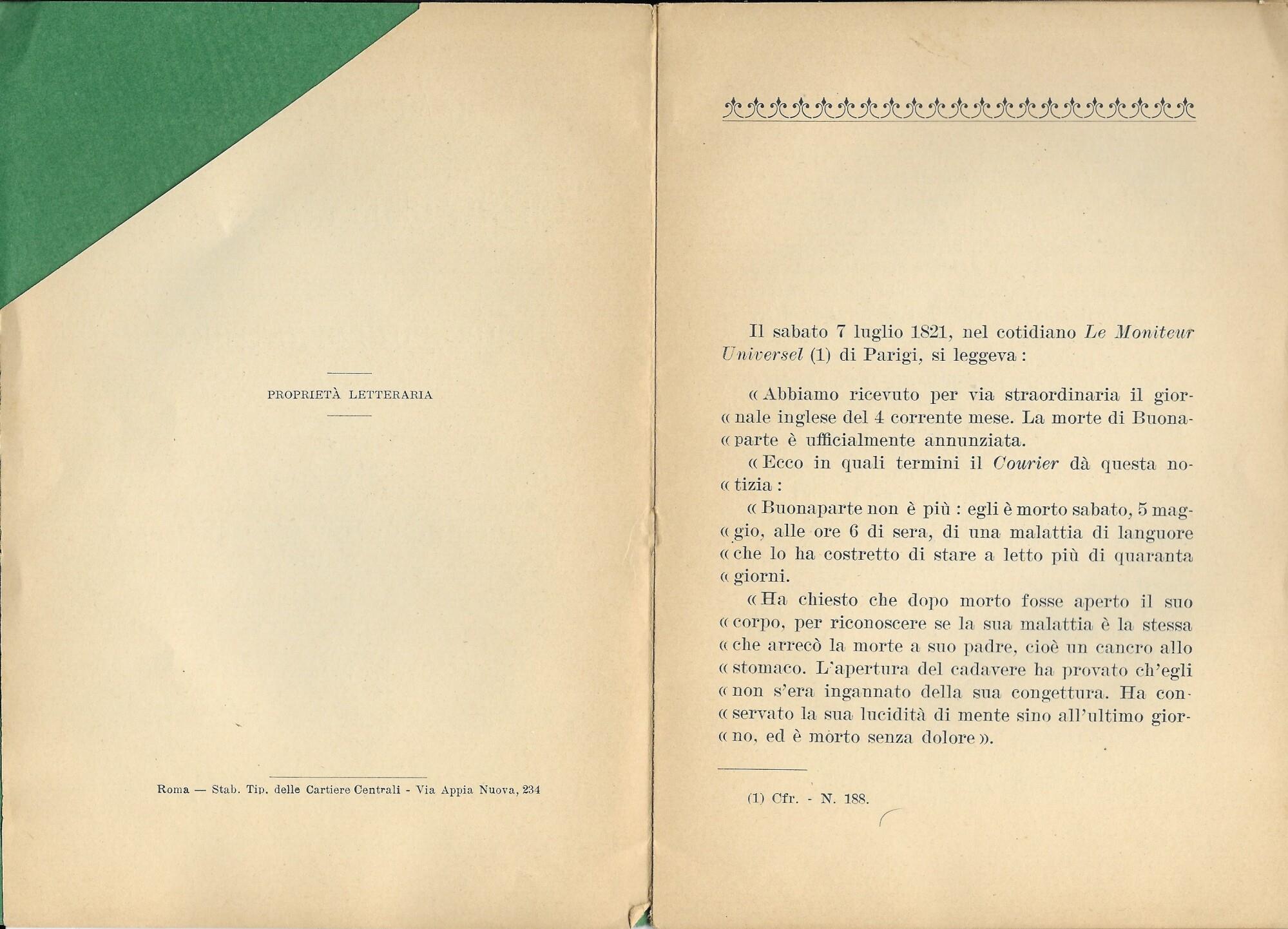 L ' Autografo Del "Cinque Maggio "