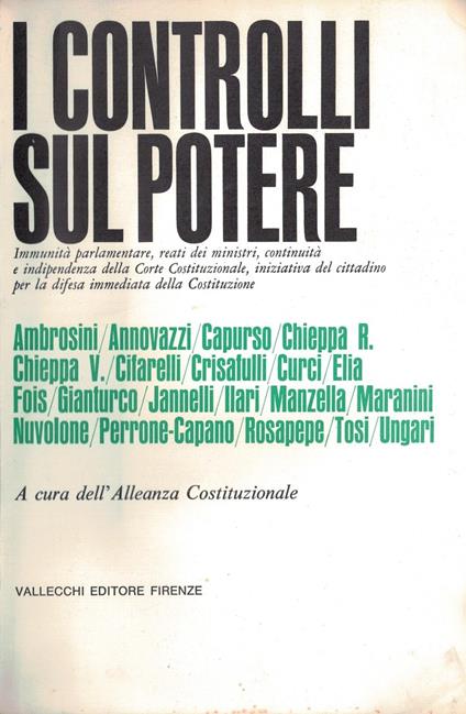 Controlli Sul Potere - copertina